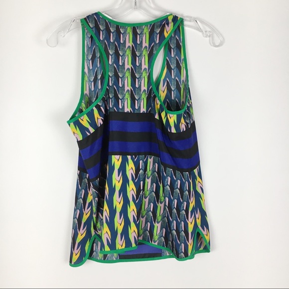 Bar III Abstract Print & Blue Stripe Tank Top S - Picture 6 of 6